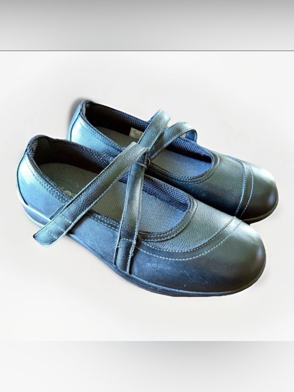 Orthofeet Women’s Celina Mary Jane Black Leather Orthopedic Shoe 9 Extra Wide‎ - Picture 3 of 8
